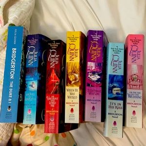 Bridgerton books 1,2,3,5,6,7,8